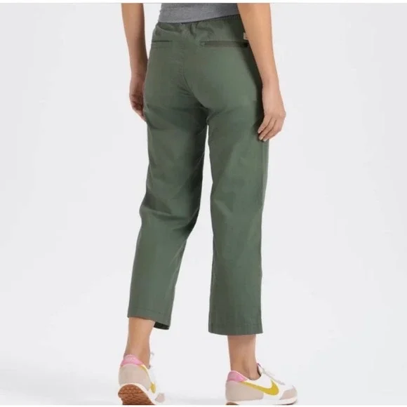 Vuori Ripstop Wide Leg Crop Pants Green Size Medium 24.5" Inseam - Picture 2 of 7